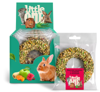 Лак-во Little One Вкусное колечко с травами и зеленью для мор свинок,крол,шиншил,дегу 50 гр*6 (944)