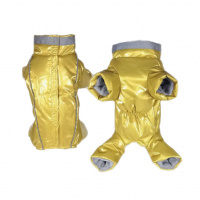 УЮТ Зимний комбинезон для собак на липучке, 27см, желтый, для самца, С, (1*50)