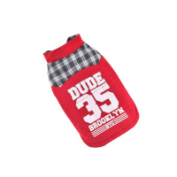 УЮТ Зимнее пальто для собак "Пижон 35" на кнопках, 24см, красное, С, (1*75)