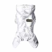 УЮТ Зимний комбинезон/пуховик с капюшоном для щенков, 20см, металлик, S, (1*75)