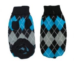 УЮТ Свитер черный синие/сиреневые ромбы 20 см, 1х72 шт