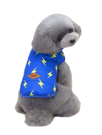 УЮТ Зимнее пальто для собак на кнопках, 25см, голубое, M, (1*100)