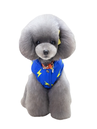 УЮТ Зимнее пальто для собак на кнопках, 25см, голубое, M, (1*100)