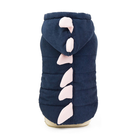 УЮТ Худи "Динозаврик" на кнопках для собак, 40см, синее, 2XL, (1*60)