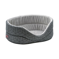 Лежанка Геометрия с плюшем №6 68*52*19 см серый