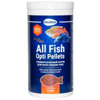 Anubias All Fish Opti Pellets, Корм для рыб, гранулы 0,8мм 1л(400гр) 