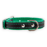Ошейник Фетр черный/зеленый 16мм*20-28см