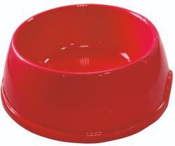 №1 Favorite Миска круглая пластиковая средняя, 22х7см, 1000мл, красная,1*50шт