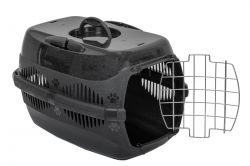 №1 Переноска д/животн с металлической дверцей 49*33*32см, 1х3 шт черн/черн