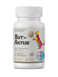 Вит-Актив К-К д/кастрированных котов и кошек, 120 таб. (годен до 07.26г)