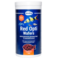 Anubias Red Opti Wafers, Корм д/донных рыб и ракобраз, таблетки 7мм 1л(400гр) 