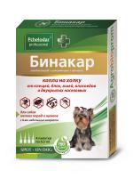 Бинакар для мелких пород собак капли на холку от блох и клещей 0,5мл/4пип (1 пип на 5 кг)