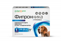 Фипронника таблетки для собак массой 10-20 кг