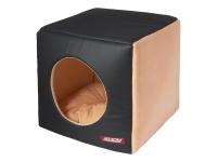 Куб (кожа черн/мех беж) №1 30х30х30 см КСОДИ (XODY)