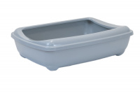 №1 Туалет для котят глубокий с бортиком 38х27х10см Серый, 1х25шт