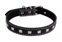 Ошейник 15 кож.с украш.с синтеп.(шир.15мм,обхв.24-32)