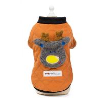 УЮТ Толстовка рождественская на кнопках для собак на флисе, 35см, оранжевая, XL (1*100)