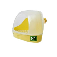 №1 Пластиковый туалет для кролика, желтый 32*23,5*22, 50шт/уп