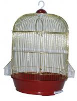 №1 Клетка для птиц, 33*53, золотая, круглая, укомплектованная, 1*10