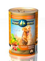 Верные Друзья конс. д/с Курица-Телятина-Морковь кусочки в соусе Ж/Б 850 гр