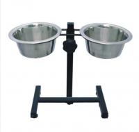Уют Стойка с мисками 2х0,35 л металлическими (12 шт/кор)