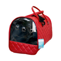 №1 Favorite Сумка-переноска для животных с вентиляц.отверстиями, 28*47*30см, искусств.кожа,красная 