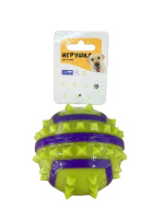 Игрушка резиновая для собак Ledu Toys мяч с шипами 9,7см