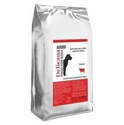 Delicana сух.д/собак средних пород говядина 15кг / 1*1