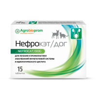 Нефрокэт/дог 15 таб для лечения и профилактики заболеваний мочеполовой системы