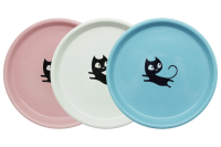 №1 Миска керамическая "черный кот", 15,0*2,5см, 160мл, цвет в ассортименте 1*48шт