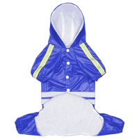 УЮТ Плащ со светоотр.элем. для собак с капюш.на кнопках"4лапы", 75см, голубой,5ХЛ, (1*50)