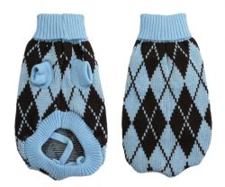 УЮТ Свитер голубой с черными ромбами 45 см, 1х72 шт