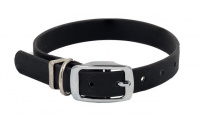 Ошейник из биотана, 25мм, обх.шеи. 35-45см, матовый, черный