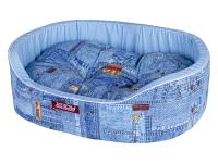 Лежак Премиум (хлопок) №2 Джинс 49х38х16 см КСОДИ (XODY)