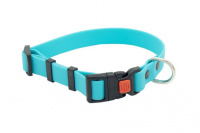 Ошейник из биотана с фастексом, 15мм, обх.шеи. 20-31см, матовый, голубой