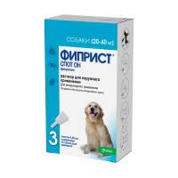 Фиприст Спот Он 268 мг/ 2,68 мл для собак 20-40 кг (3пип)