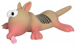 №1 Крыска бежевая с пищалкой, латекс, 22,0 см, Игрушка для собак, 1*72шт