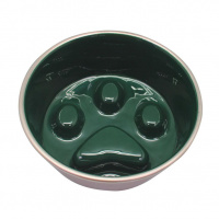 Уют Миска металлическая"Лапка" зеленая 1,8л; D=20см (1х12шт/кор)