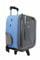 №1 Favorite Рюкзак-переноска д/жив.панор.вид,20x34x50см,на колесах,телеск.ручка,иск.кожа,голубой,1*4