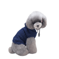 УЮТ Трикотажная толстовка на кнопках с капюшоном для собак на флисе, 40см, синяя, 2ХL, (1*100)