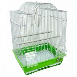 №1 Клетка для птиц, 30*23*39, фигурная крыша, укомплектованная, 1*10шт