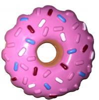 №1 Пончик розовый с пищалкой , латекс, 14,0 см, Игрушка для собак 1*72шт