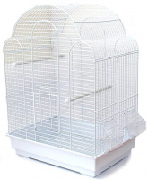 №1 Клетка для птиц, 42*30*57, фигурная, укомплектованная, белая 1*6шт