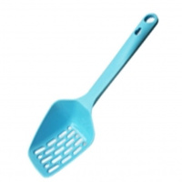 Совок для уборки кошачьего туалета, светло-голубой, 30,4*10,2*4,5см, 20шт/уп