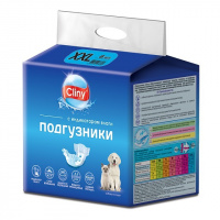 Cliny Подгузники 25-40 кг размер XXL для кошек и собак (6шт)