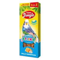 HAPPY JUNGLE Палочки д/птиц мед и минералы 3 шт 90 гр (*22шт)