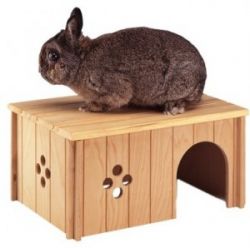 Домик SIN 4646 для кроликов дер. сбор.  34*24*16
