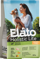 Элато Holistic Lite корм для взрослых собак мелких пород с курицей и индейкой 500г