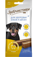 Зубочистики Жевательные палочки со вкус курицы д/соб круп пород 120 гр
