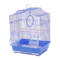 №1 Клетка для птиц, 30*23*39, фигурная, укомплектованная, голубая 1*10